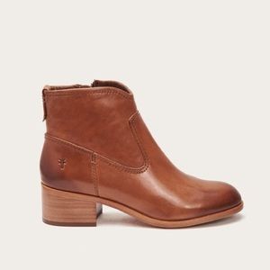 frye claire bootie cognac
